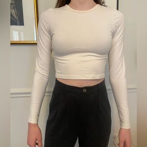 REFORMATION Cropped Long Sleeve Tee